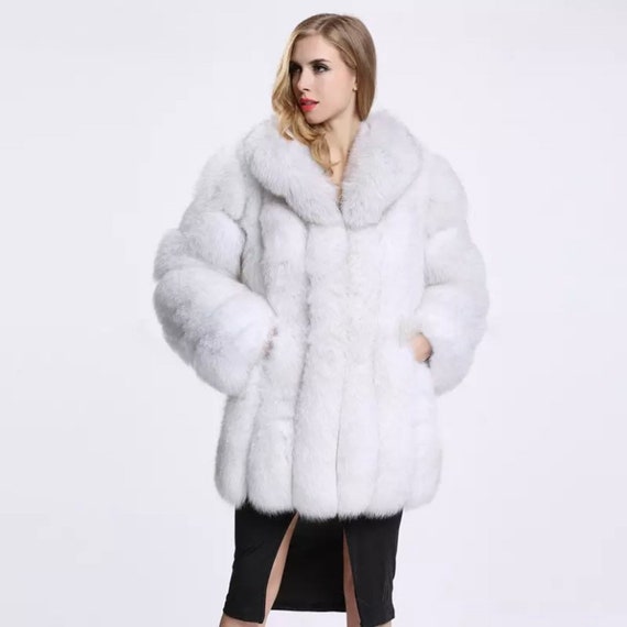 Paris Long Faux Fur Coat With Collar - Etsy UK