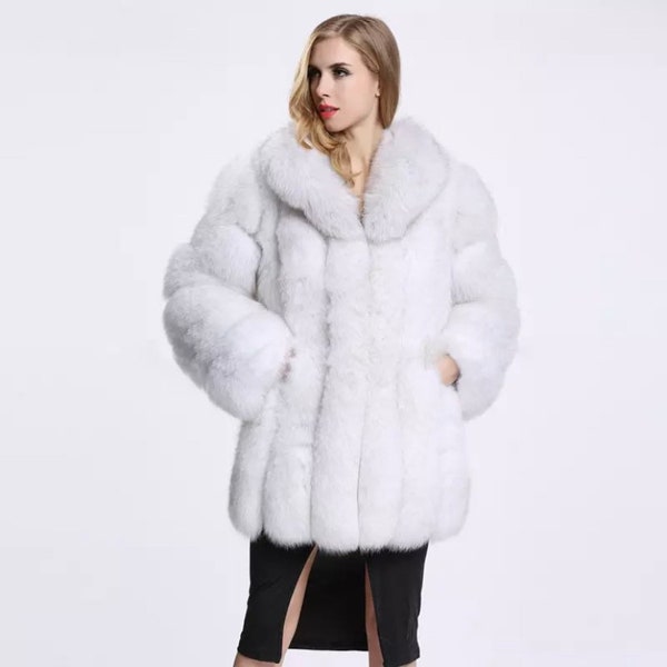 Paris Long Faux Fur Coat With Collar