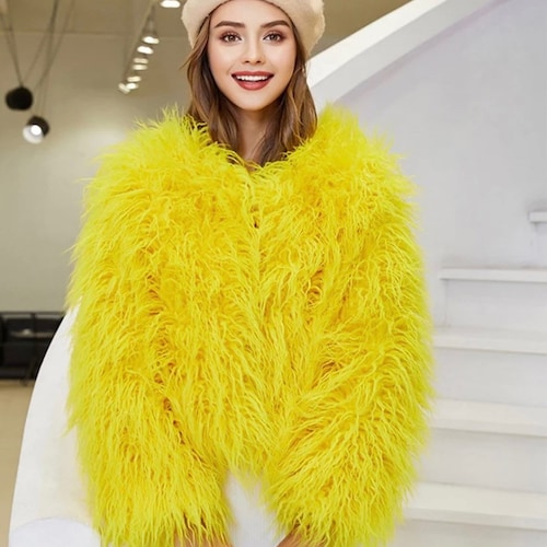 Baby Blue Shaggy Fur Coat Fluffy Jacket Furry 100 Etsy