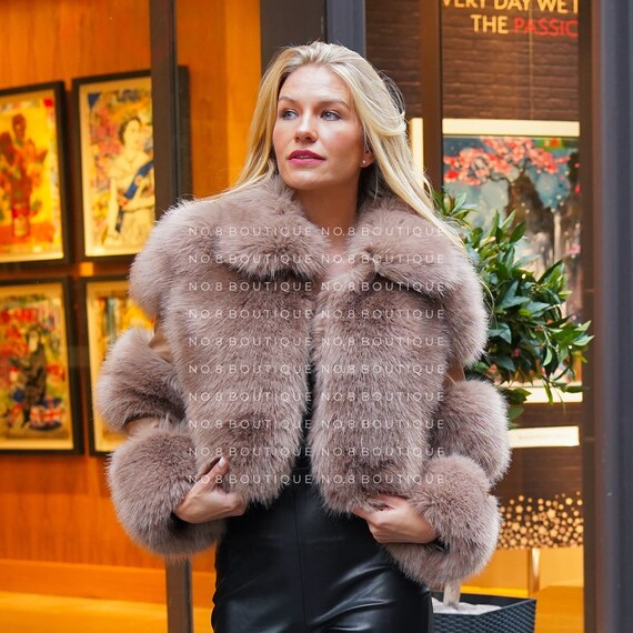 Premium faux fur coat cheap