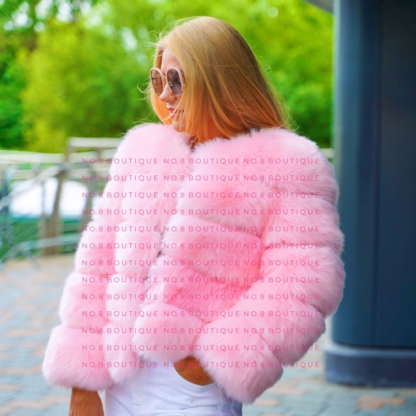 Pink Fur Coat - Etsy