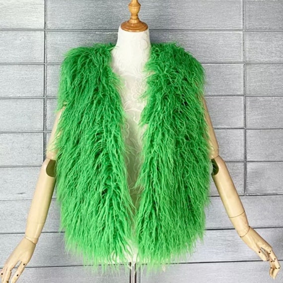 Shaggy fur shop gilet