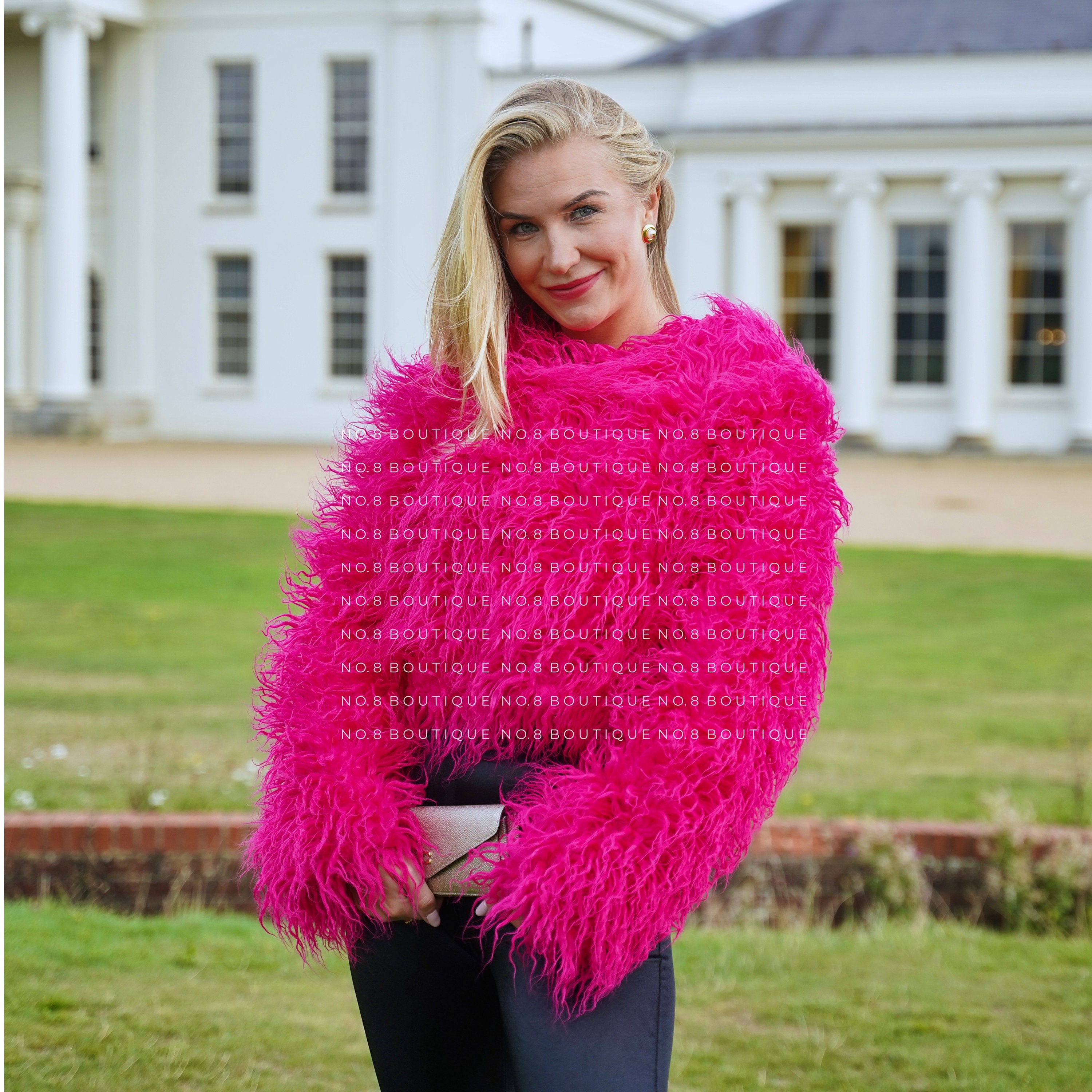 Cropped Shaggy Faux Mongolian Fur Jacket Etsy