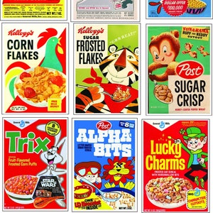 Vintage Cereal Box Fridge Magnets | Retro Magnets | Fun Magnets | Magnets for Fridge | Nostalgic