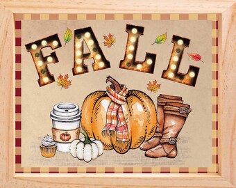Fall Decor, Gift for Fall, fall home decor, fall wood sign, Autumn wood sign, home decor, home wood sign, gift for home, Fall sign Canada
