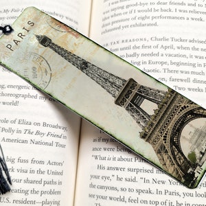 Segnalibro Parigi, segnalibro Torre Eiffel, segnalibro Città, regalo per viaggiatori, segnalibro fisico