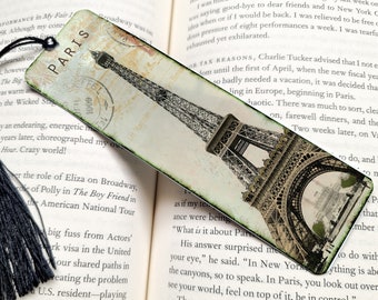 Paris Bookmark, Eiffel Tower Bookmark, City Bookmark, Travelers Gift, physical bookmark