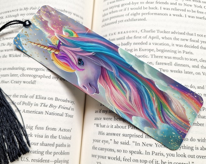 Unicorn Bookmark, Unicorn Rainbow Bookmark, Beautiful Bookmark, Colorful Unicorn bookmark
