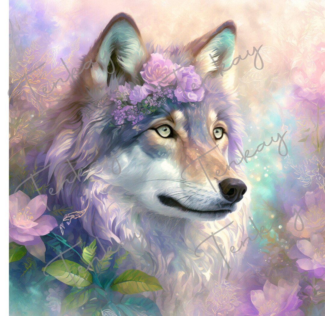 Wolf Digital Paper, Wolf Bundle, Wolf Digital Art, Junk Journal Pages ...