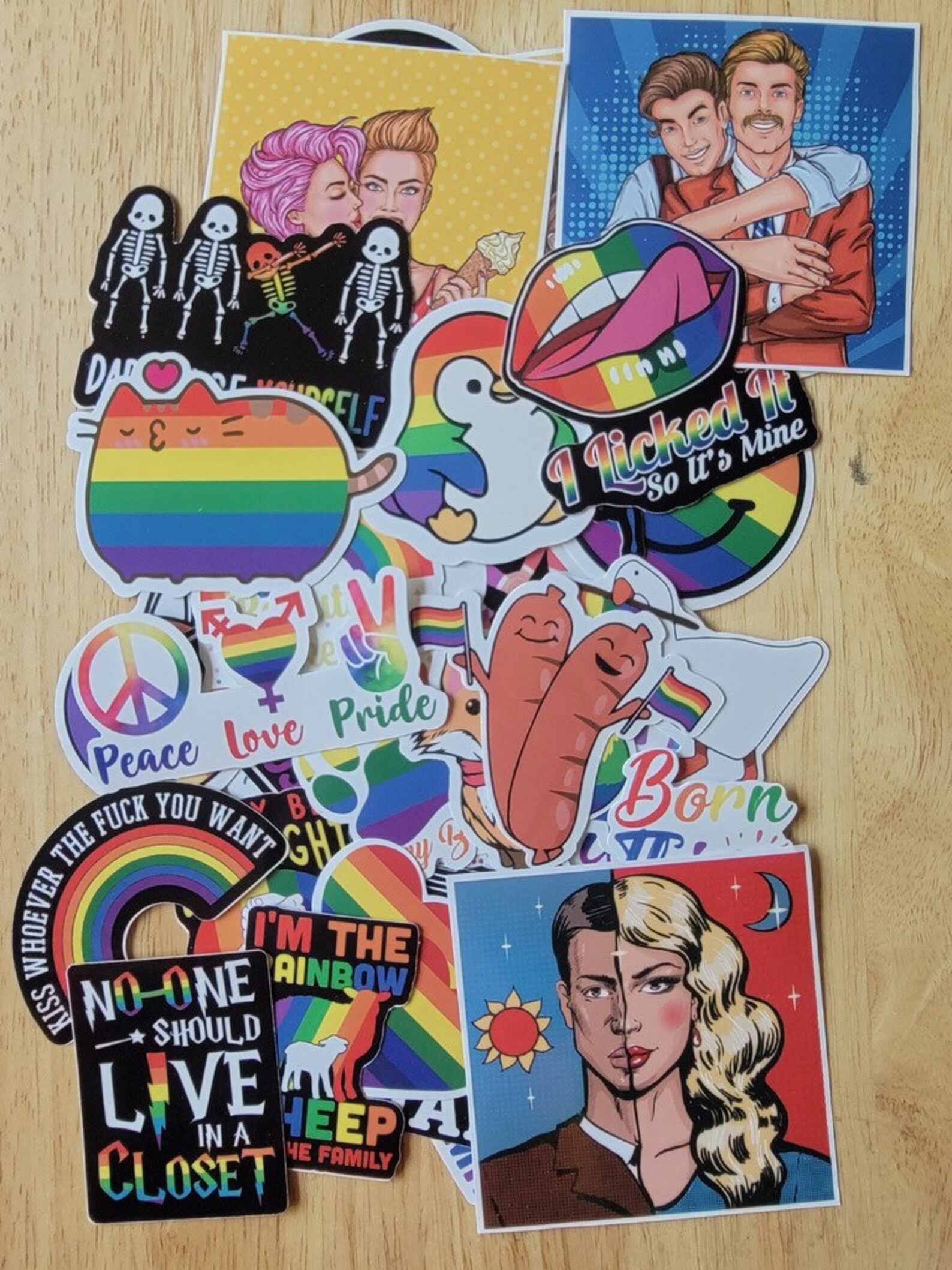 Pride Stickers 25 Pride Sticker Pack LGBTQ stickers LGBTQ Etsy