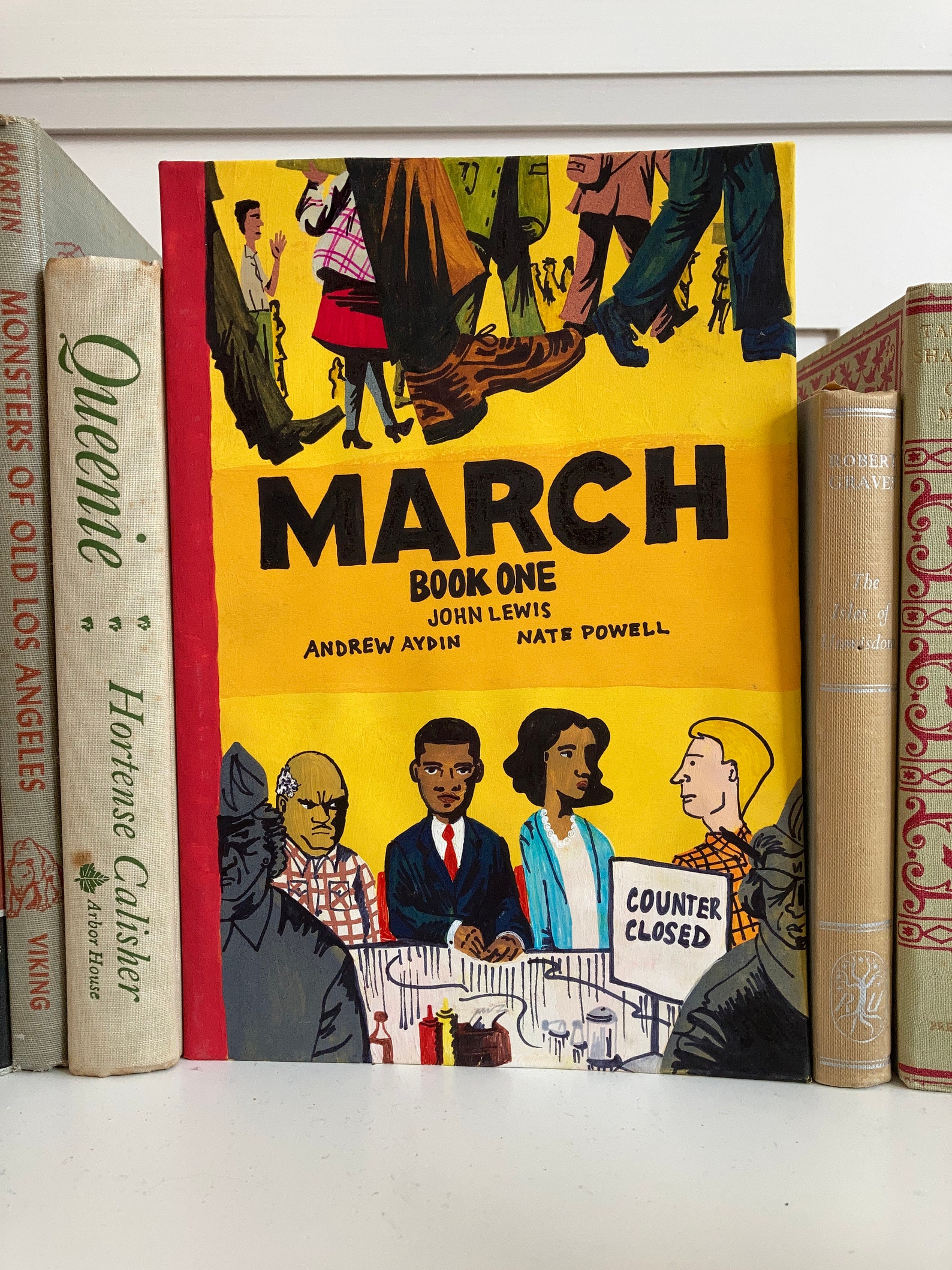 Book With Painted Cover March by John Lewis Etsy