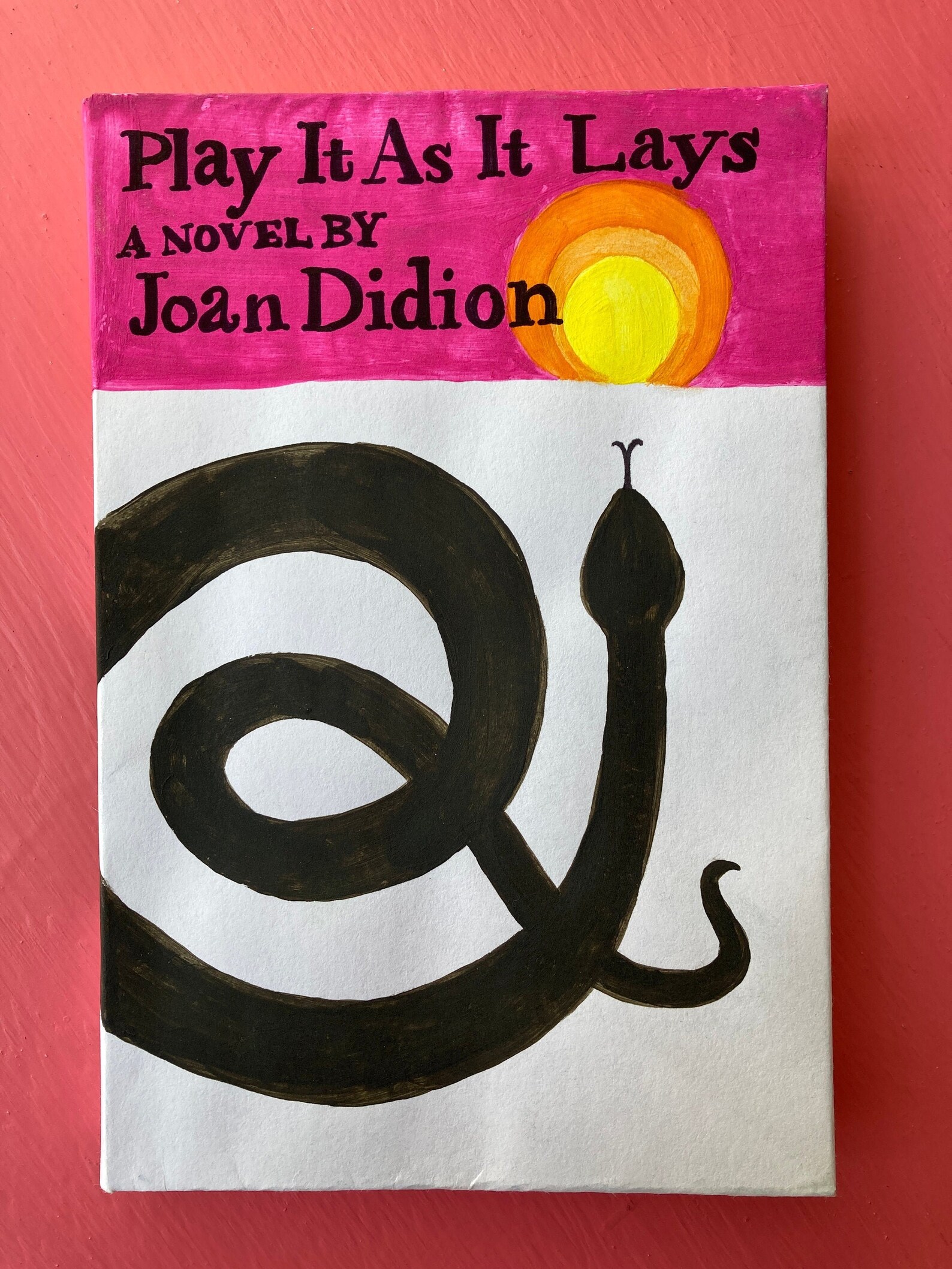 Book with Painted Cover Play It As It Lays by Joan Didion Etsy