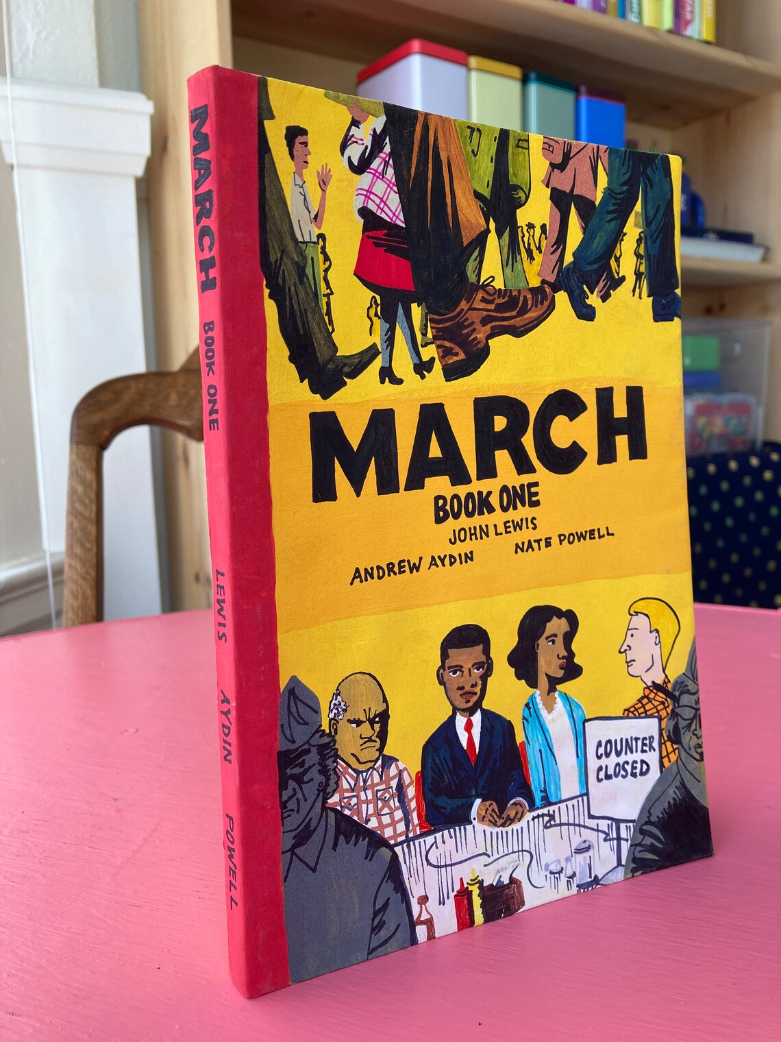 Book With Painted Cover March by John Lewis Etsy