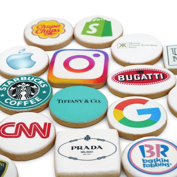 Custom Personalized Cookies (Logo, Photo) Birthday, Wedding, School College University Graduation 12 in pack