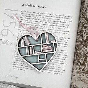 Heart Shaped Mini Bookcase - Book Lover, Bibliofile, Bookish, Book Gifts