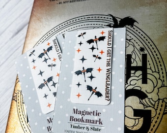 Fourth Wing Inspired Magnetic Bookmark, Dragon Rider Fantasy Book Accessories, Empyrean Series Bookish Gift for Readers, Booktok Gift