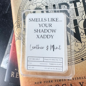 Leather & Mint Soy Wax Melt – Shadow Xaddy, Fourth Wing Inspired