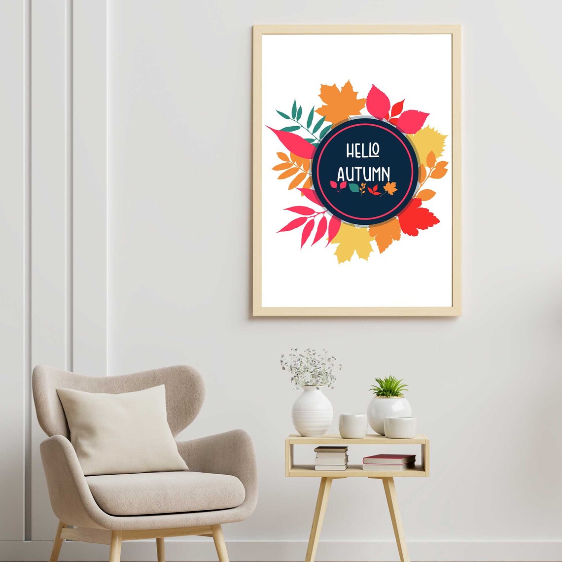 Wall decor Livingroom Autumn wall art personalized art | Etsy