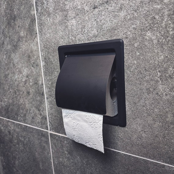 Toilettenpapierhalter Edelstahl Matt-schwarz – Wandmontiert, Für Bis Zu 12,7 Cm Rollen