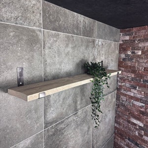 Maison DAM - Industrial shelf support L shape up 20cm - PER PIECE - with clear coating - Traditional - Wall bracket - Iron - metal