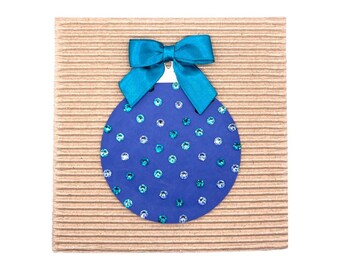 Blue ornament card