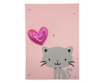Cat hearts card