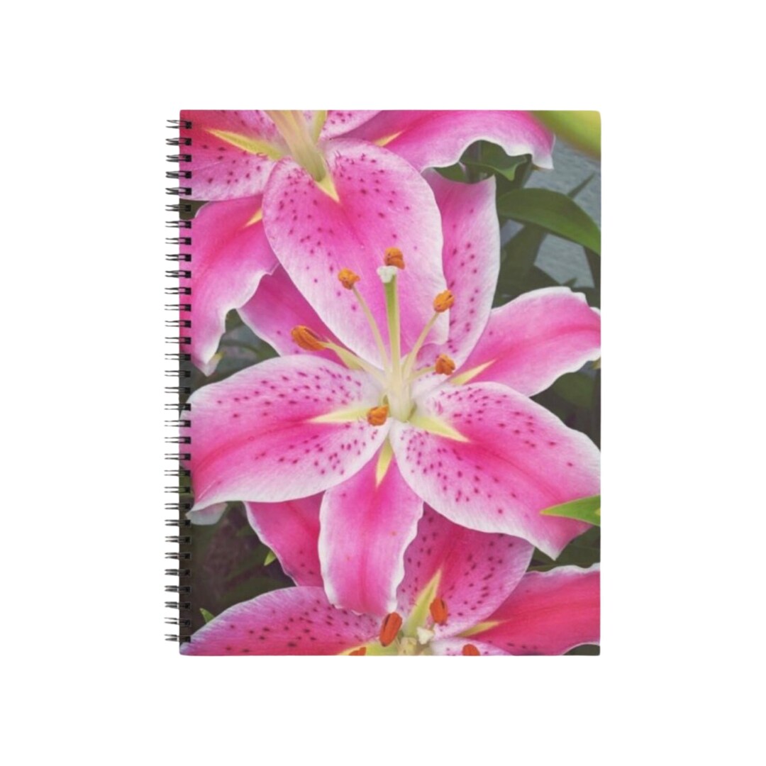 Stargazer Lily Spiral Notebook: Floral Soft Cover Journal - Etsy