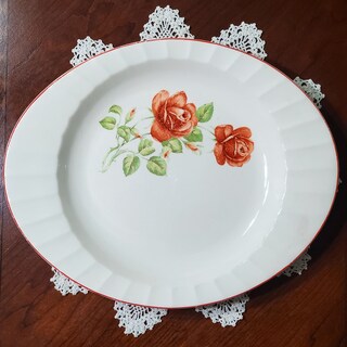 YBK Tech Piatto In Bone China Vintage 21,6 Cm - Serie Floreale Elegante Per Tè Pomeridiano, Insalate, Dolci, Colore Blu Profondo