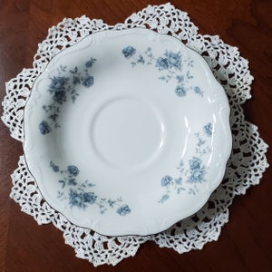 Vintage Johann Haviland Blue Garland Saucer for Flat Cups- Bavaria, Germany