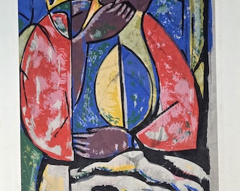 William Tolliver Estate Signed Serigraph - 'Mother and Child'
