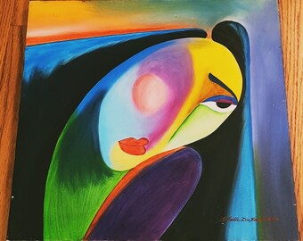 Latrelle Dubose Signed Original Acrylic Painting - 'Lady'