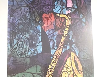 William Tolliver Signed Lithograph - 'Sax'
