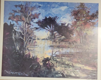 William Tolliver Estate Signed Lithograph - 'Tranquility'