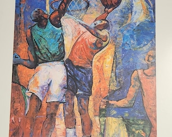 William Tolliver Estate Signed Serigraph - 'Slam Dunk'