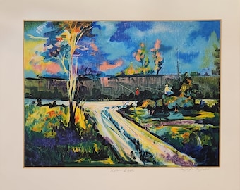 William Tolliver Signed Serigraph - 'Ketchin Fish' Limited Edition