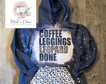 Coffee leggings leopard done sweatshirt sales