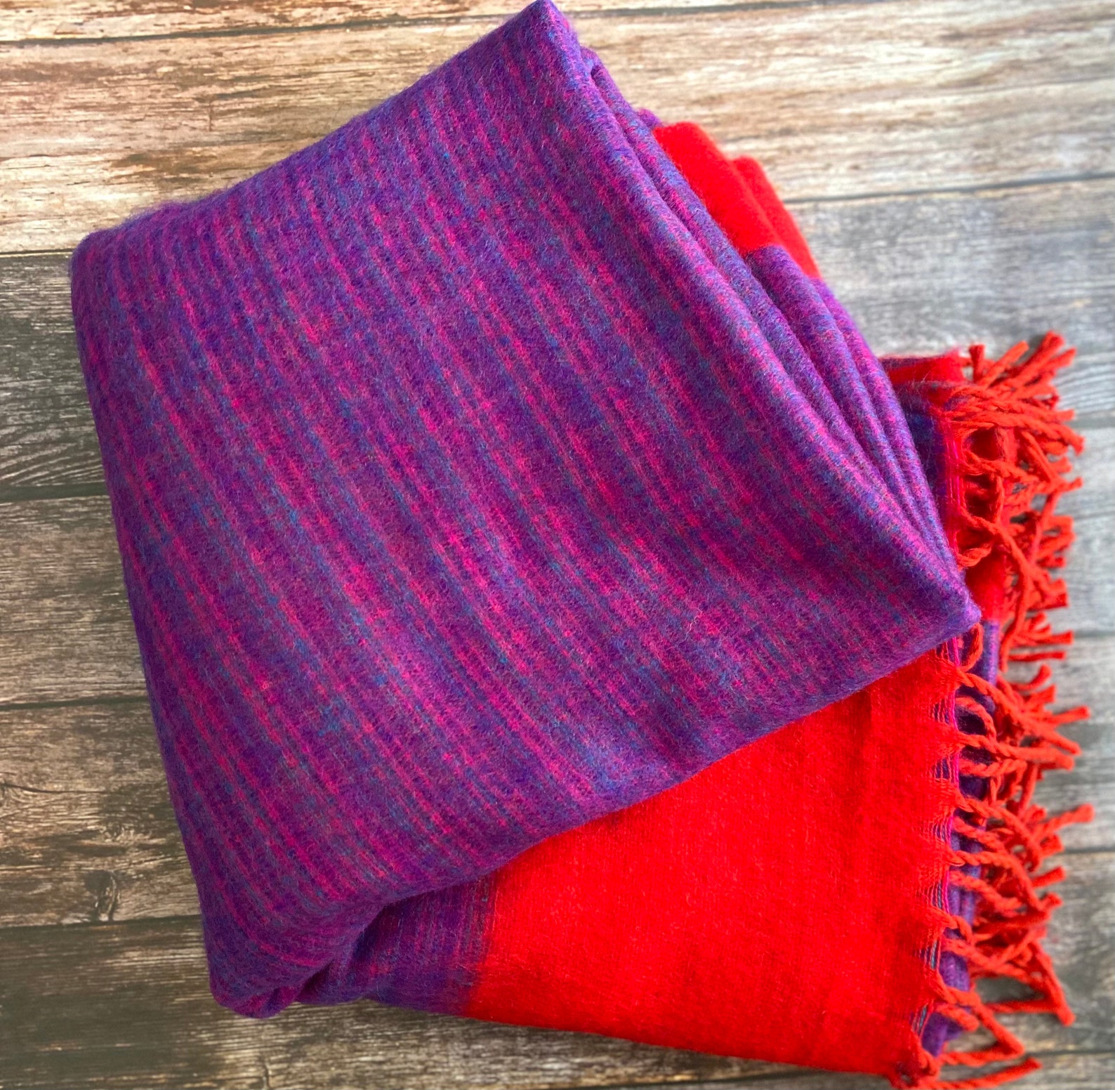 Tibetan Wool Blanket Red Soft Oversized Shawl/Tibetan Wool Etsy