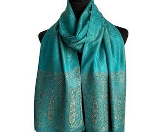 Beautiful Handmade Parsley Wool Stole, light scarf, Summer Scarf, Shawl Wrap Super Soft Warm Unisex Nepalese