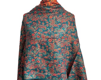 Tibetan 'Yak Wool' Blanket Soft Oversized Mixed Color Shawl, Warm Shawl, High Quality, Handmade in Nepal , 100cmx200cm