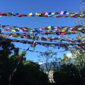 Tibetische Gebetsfahnen 25 Fähnchen, 5m, handgemacht in Nepal Bild 1