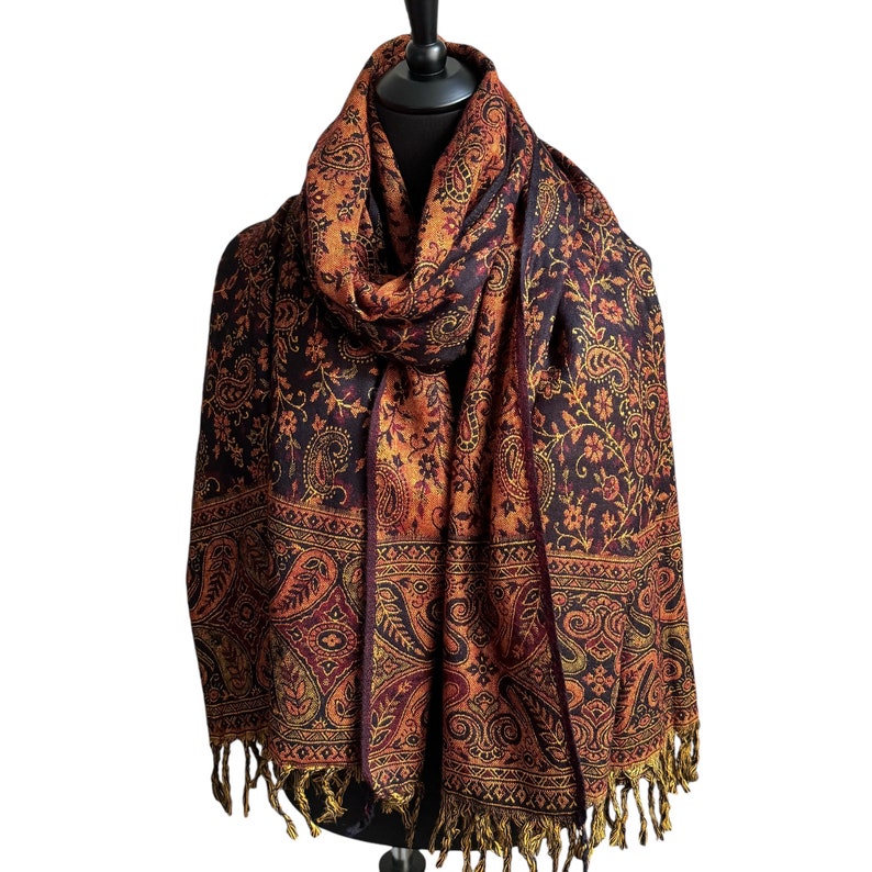 Tibetaanse 'Yak Wool' Deken Zachte Oversized Gemengde Kleur Sjaal, Warme Sjaal, Hoge Kwaliteit, Handgemaakt in Nepal, 100cmx200cm afbeelding 4