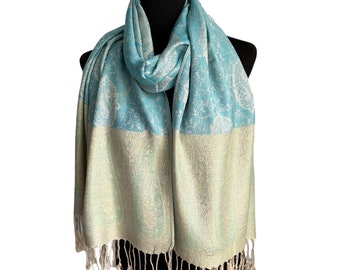 Beautiful Handmade Parsley Wool Stole, Pashmina scarf, Summer Scarf, Shawl Wrap Super Soft Warm Unisex Nepalese