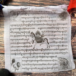 Tibetische Gebetsfahnen 25 Fähnchen, 5m, handgemacht in Nepal Bild 6