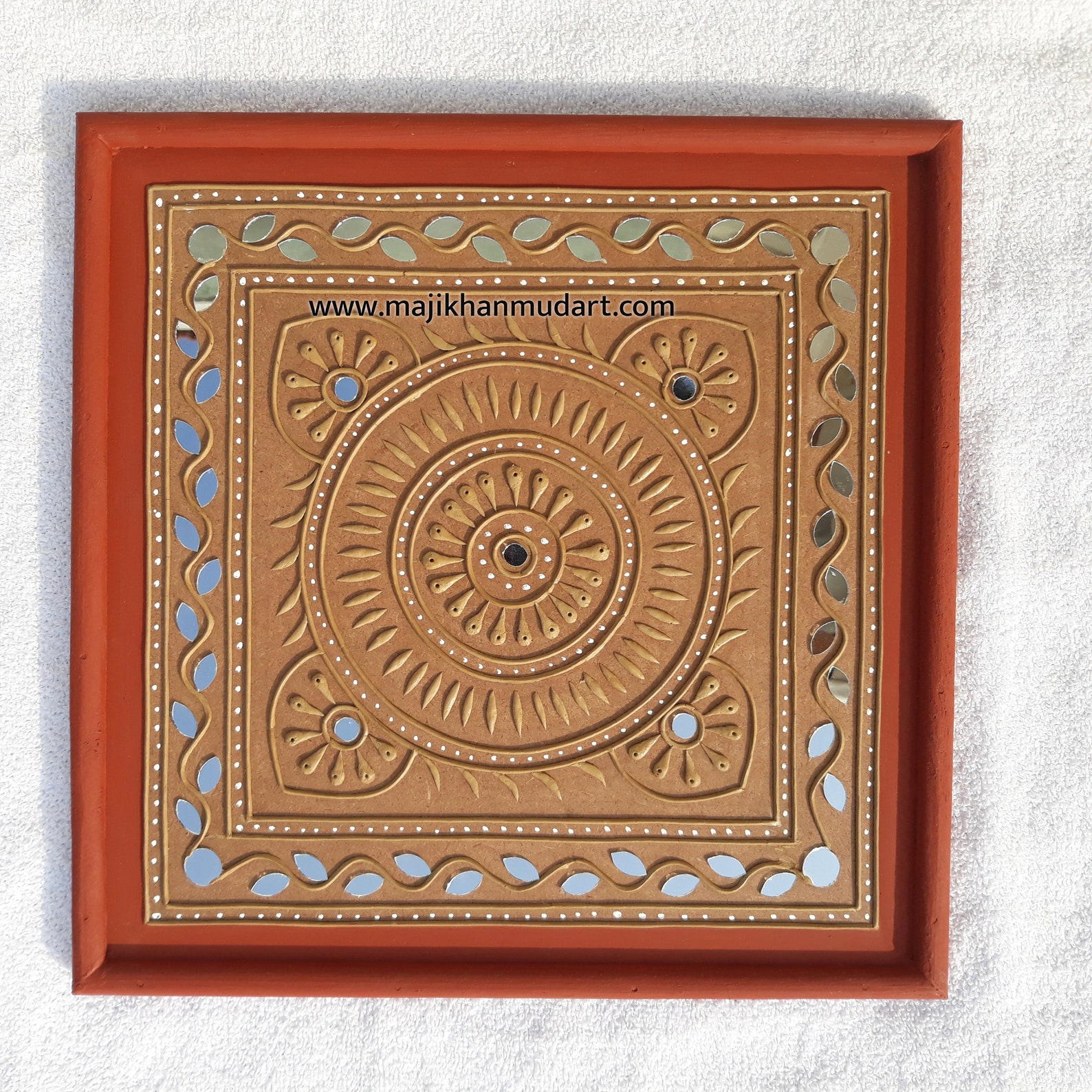 Brown mud work art wall hanging home decor wooden lippan art Etsy