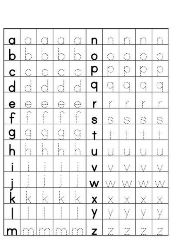 Alphabet Letter Tracking-Printable Home Study Worksheet | Etsy