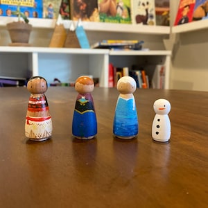 Disney-prinsessenset van Anna, Elsa, Olaf en Moana