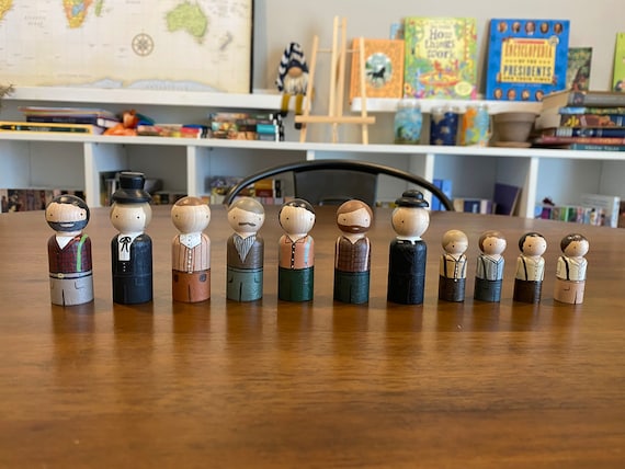 Pioneer Inspired peg dolls (men characters)