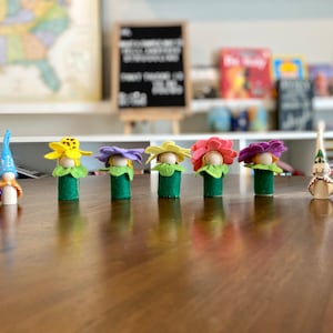 Handmade flower and nature gnomes