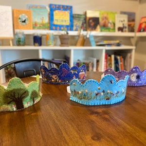 Beautiful Needle Felted Crowns