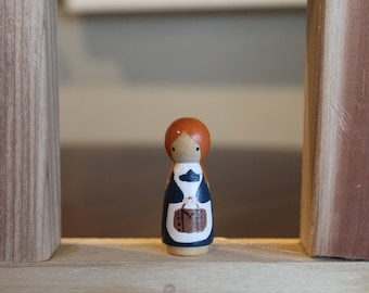 Anne of Green Gables Wooden Peg Doll